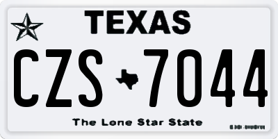 TX license plate CZS7044