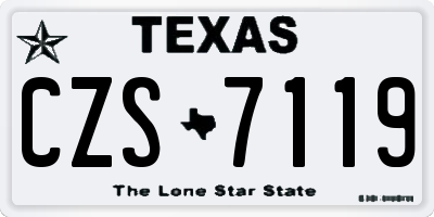 TX license plate CZS7119