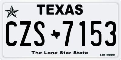 TX license plate CZS7153