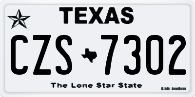 TX license plate CZS7302