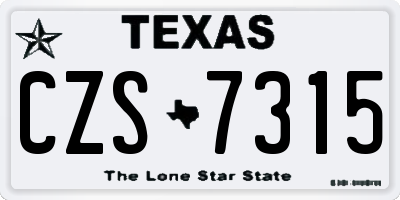 TX license plate CZS7315