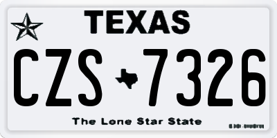 TX license plate CZS7326