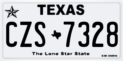 TX license plate CZS7328