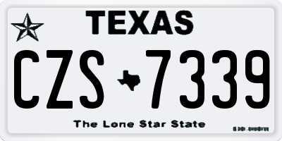 TX license plate CZS7339