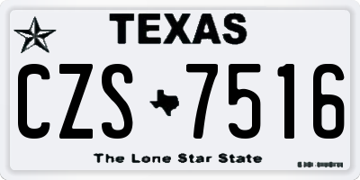 TX license plate CZS7516