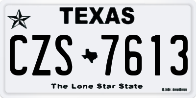 TX license plate CZS7613