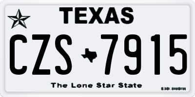 TX license plate CZS7915