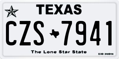 TX license plate CZS7941