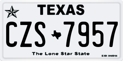 TX license plate CZS7957