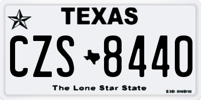 TX license plate CZS8440