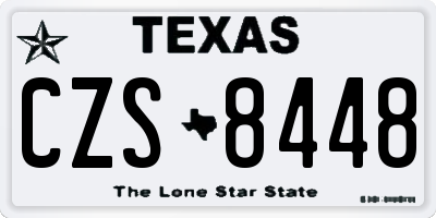 TX license plate CZS8448