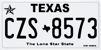 TX license plate CZS8573