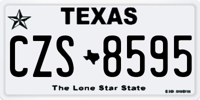 TX license plate CZS8595