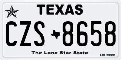 TX license plate CZS8658