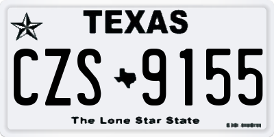 TX license plate CZS9155