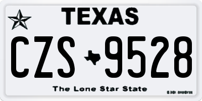 TX license plate CZS9528
