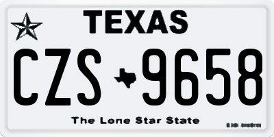 TX license plate CZS9658