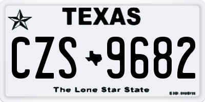 TX license plate CZS9682