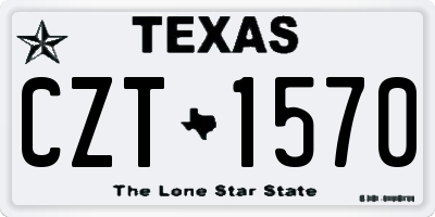 TX license plate CZT1570