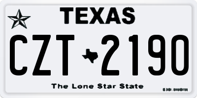 TX license plate CZT2190