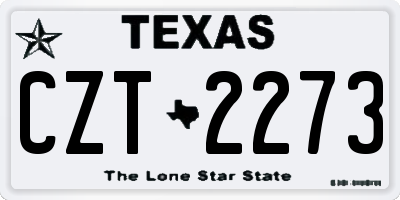 TX license plate CZT2273