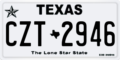 TX license plate CZT2946