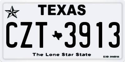 TX license plate CZT3913