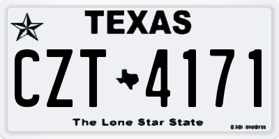 TX license plate CZT4171