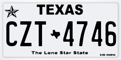TX license plate CZT4746