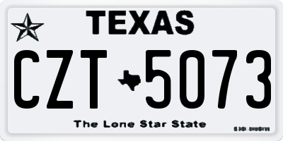 TX license plate CZT5073