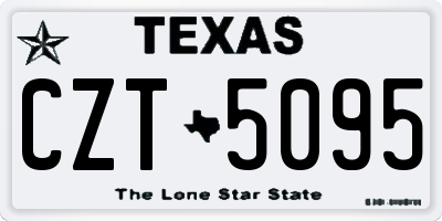 TX license plate CZT5095