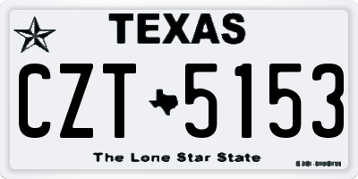TX license plate CZT5153