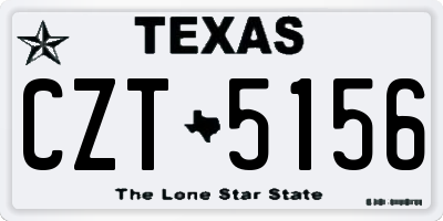 TX license plate CZT5156