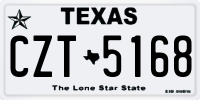 TX license plate CZT5168