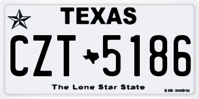 TX license plate CZT5186
