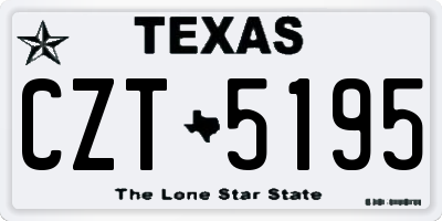 TX license plate CZT5195