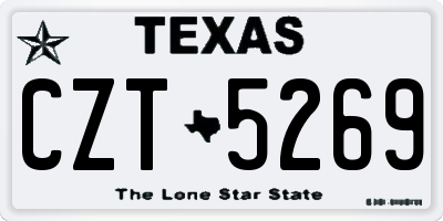TX license plate CZT5269