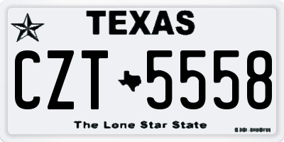 TX license plate CZT5558