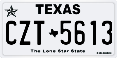 TX license plate CZT5613