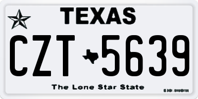 TX license plate CZT5639