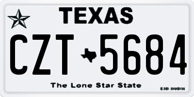 TX license plate CZT5684