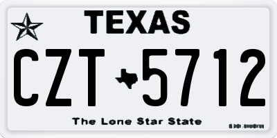 TX license plate CZT5712