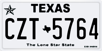 TX license plate CZT5764