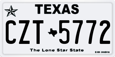 TX license plate CZT5772