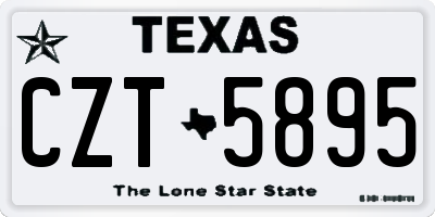 TX license plate CZT5895