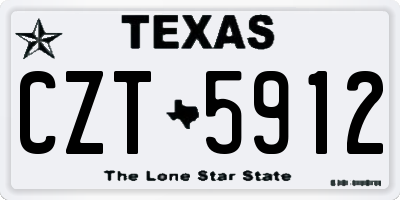 TX license plate CZT5912