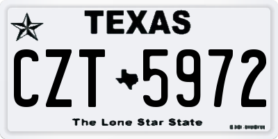 TX license plate CZT5972