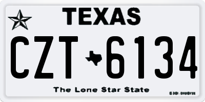 TX license plate CZT6134