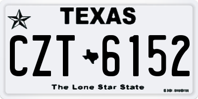 TX license plate CZT6152