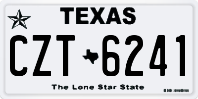 TX license plate CZT6241